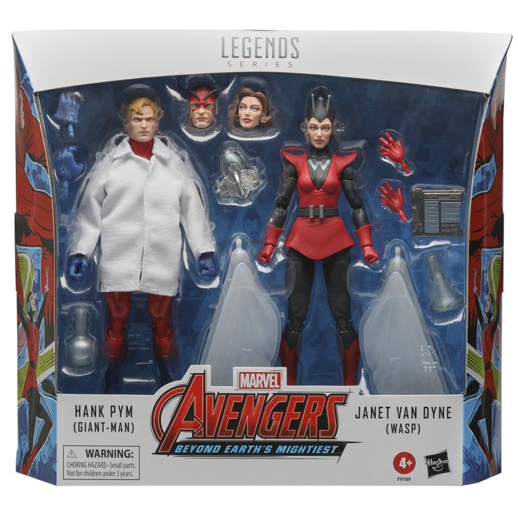 Marvel Legends Series Avengers Hank Pym (Giant-Man) and Janet Van Dyne (Wasp) Action Figure 2-Pack