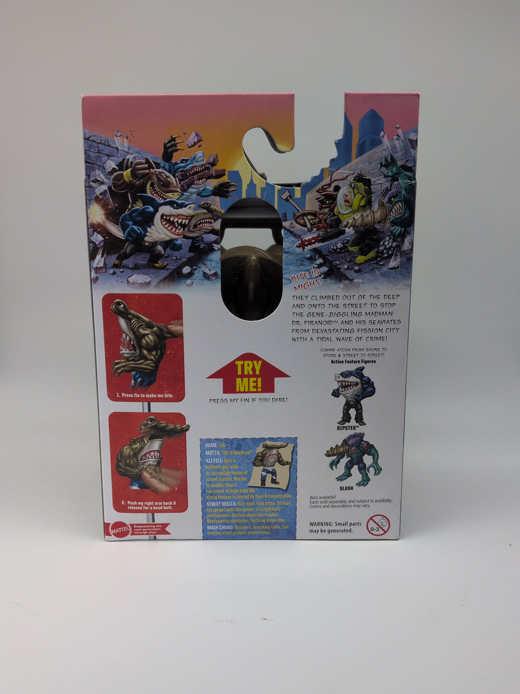 Mattel 2024 Street Sharks Jab Hammerhead Action Figure 30th Anniversary