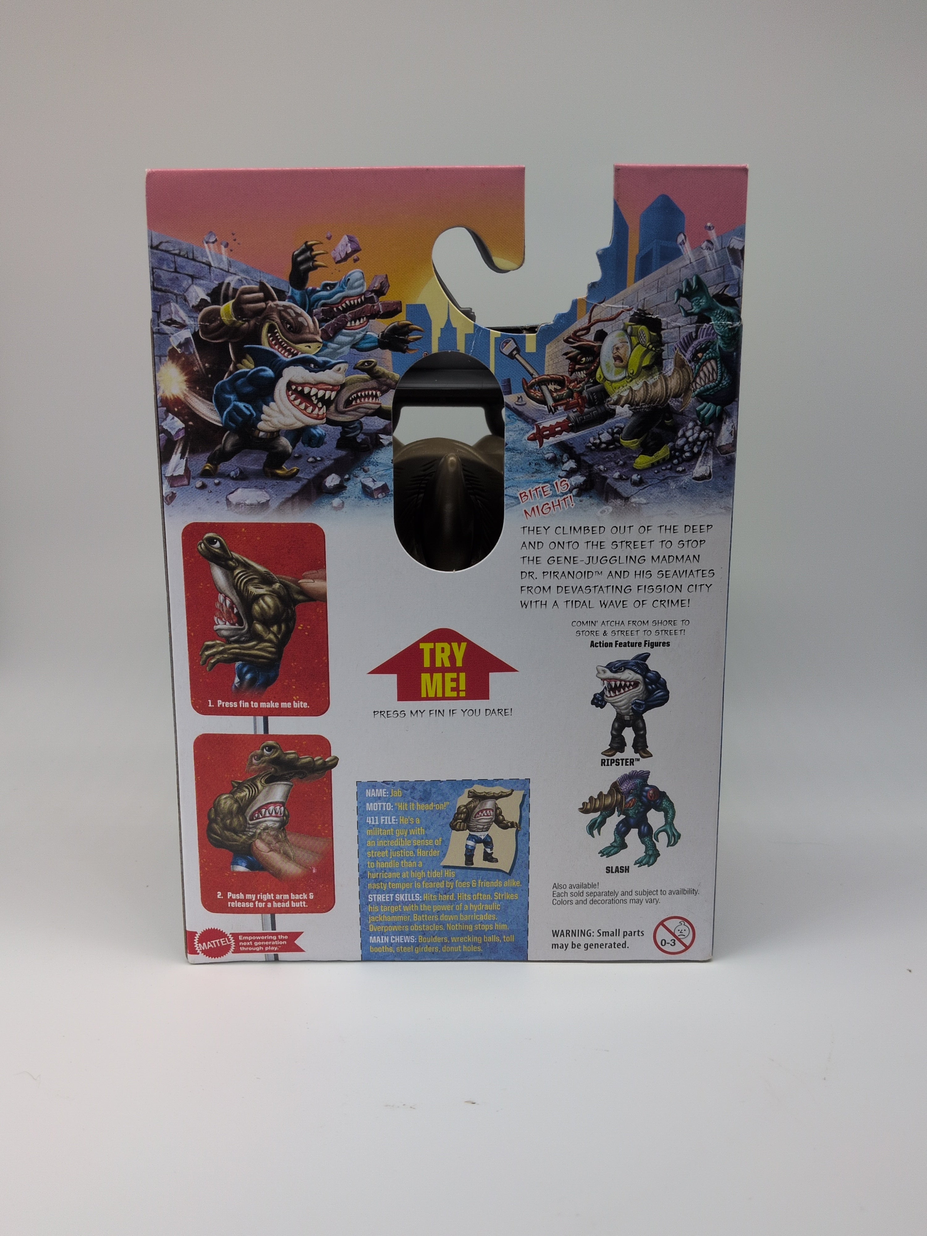 Mattel 2024 Street Sharks Jab Hammerhead Action Figure 30th Anniversary