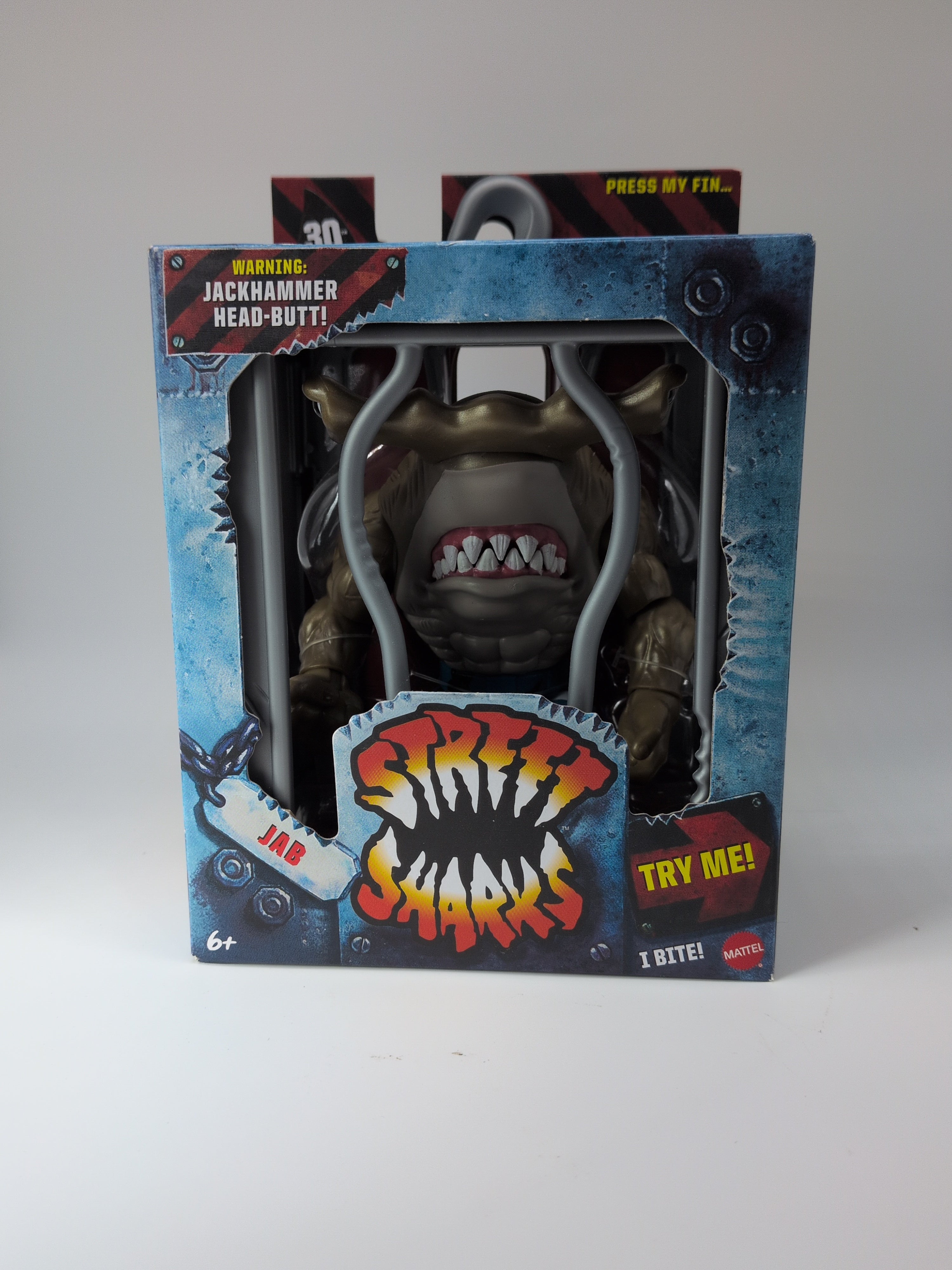 Mattel 2024 Street Sharks Jab Hammerhead Action Figure 30th Anniversary