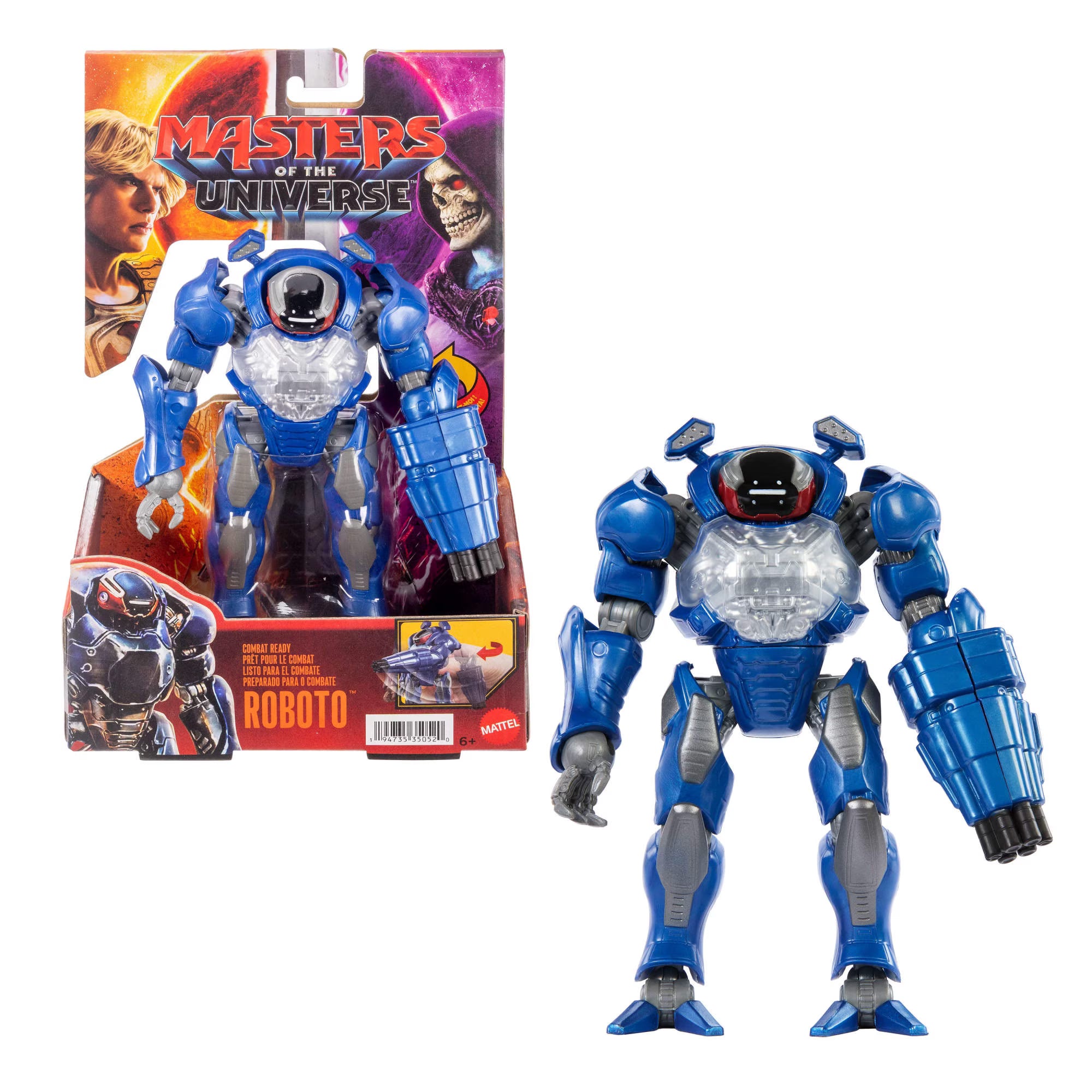 Masters of the Universe 2026 Kid Feature Wave 2 Roboto Combat Ready Action Figure